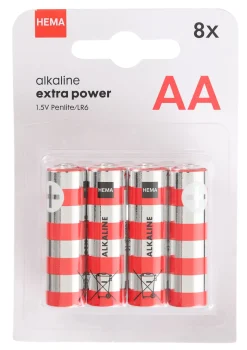 AA alkaline extra power batterijen - 8 stuks