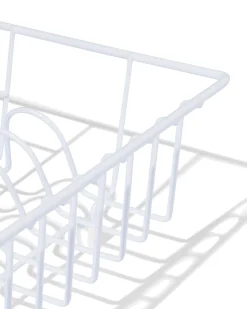 afdruiprek 30x45x10.5cm metaal wit