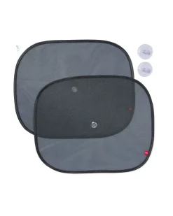 autozonneschermen 38x45 opvouwbaar grijs/zwart - 2 stuks