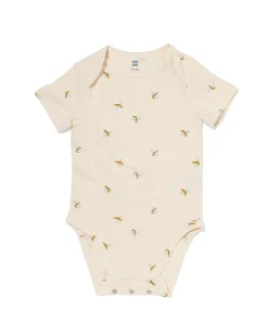 baby meegroeiromper dieren gebroken wit