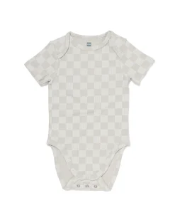 baby meegroeiromper LENZING™ ECOVERO™ rib blokken blauw