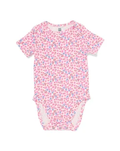 baby meegroeiromper LENZING™ ECOVERO™ rib bloemen multi