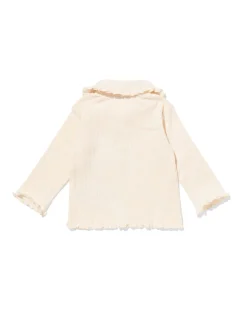 baby T-shirt ajour vlinder ecru