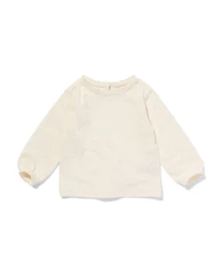 baby T-shirt broderie gebroken wit