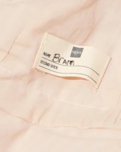 babyhoed seersucker strepen beige