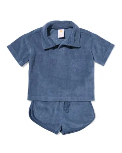 babykledingset comfy fit badstof blauw