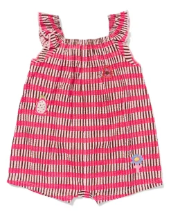 babyplaysuit seersucker strepen roze