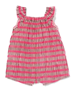 babyplaysuit seersucker strepen roze