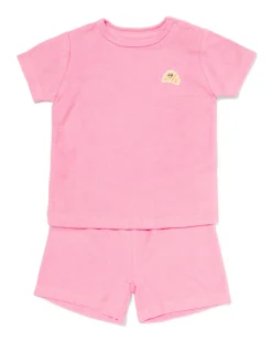 babypyjama badstof roze