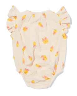 babyromper mousseline ijsjes ecru