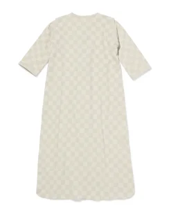 babyslaapzak met afneembare mouwen katoen 0.5tog ruiten blauw