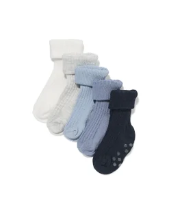 babysokken bamboe - 5 paar blauw