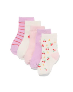 babysokken fruit - 5 paar beige