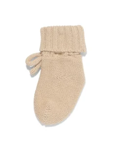babysokken gebreid wol beige