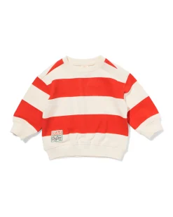 babysweater strepen rood