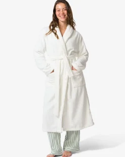 badjas rib fleece wit