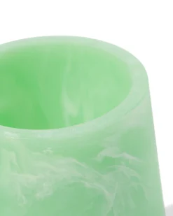 badkamer beker 10x⌀8cm epoxy marmerlook groen