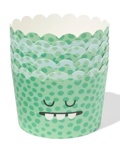 bakjes 9.3x6cm papier monster - 8 stuks