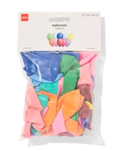 ballonnen 20cm kleur - 50 stuks