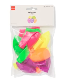 ballonnen 23cm neon - 10 stuks