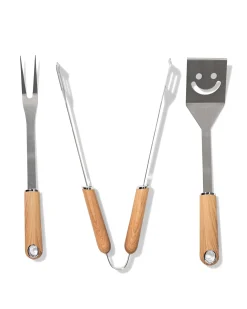 barbecue bestekset rvs - 3 stuks