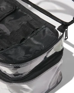 beautycase met organizer transparant 17x25x15