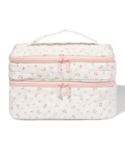 beautycase 25x17cm bloemen