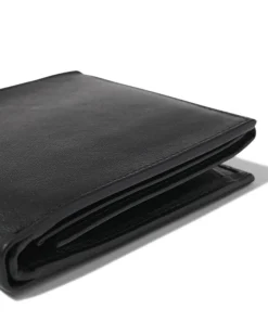 billfold portemonnee laag leer zwart