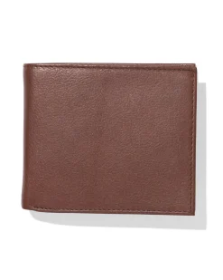 billfold portemonnee laag leer bruin