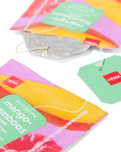 biologische groene thee mango framboos - 20 stuks