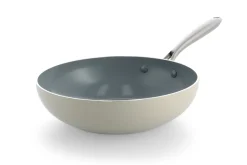 BK wokpan Ø28cm keramisch PFAS-vrij beige