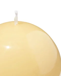 bolkaars ⌀10cm glad lichtgeel