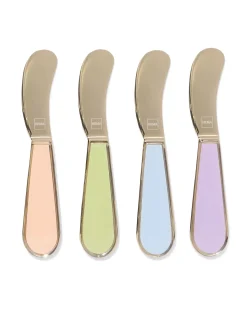 botermesjes rvs pastel - 4 stuks