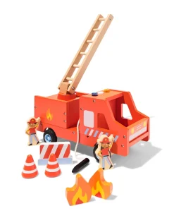 brandweerwagen 27x16x13cm hout