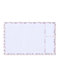 bureau onderlegger papier bloemen