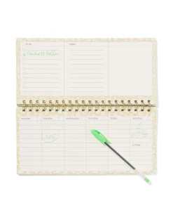 bureauplanner met spiraal 13x27 groen