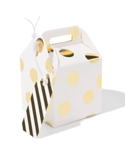 cadeaudoosjes vouwbaar S goud - 6 stuks