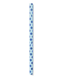 cadeaupapier 200x70cm stippen blauw