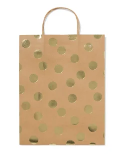 cadeautas 24x11x31cm kraft stippen