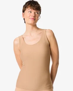 dames bh hemd smoothing met ingebouwde cups beige