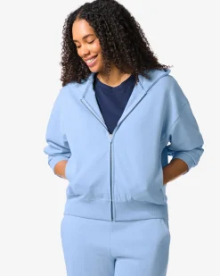 dames sweatvest lichtblauw