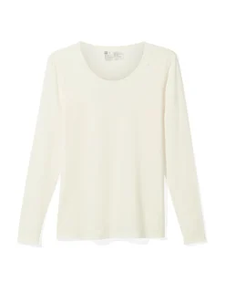 dames temptech T-shirt lange mouw wit