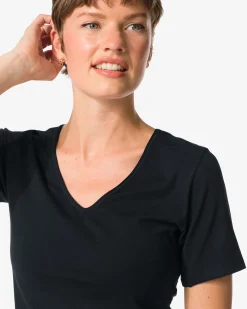 dames T-shirt perfect comfort katoen zwart