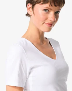 dames T-shirt perfect comfort katoen wit