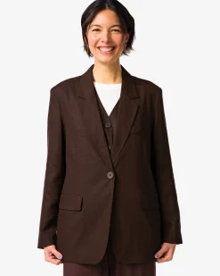 damesblazer Isla donkerbruin