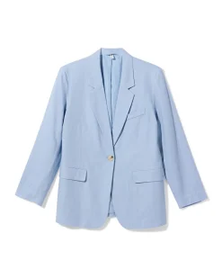 damesblazer Isla lichtblauw