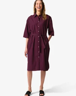 damesblousejurk Daisy relaxed fit bordeauxrood