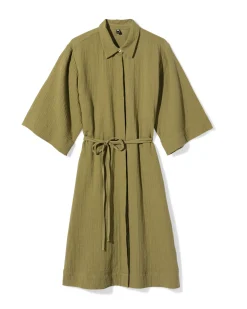 damesblousejurk Lynn regular fit mousseline groen