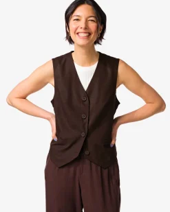 damesgilet Isla donkerbruin