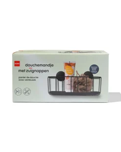 douchemandje met zuignappen zwart
